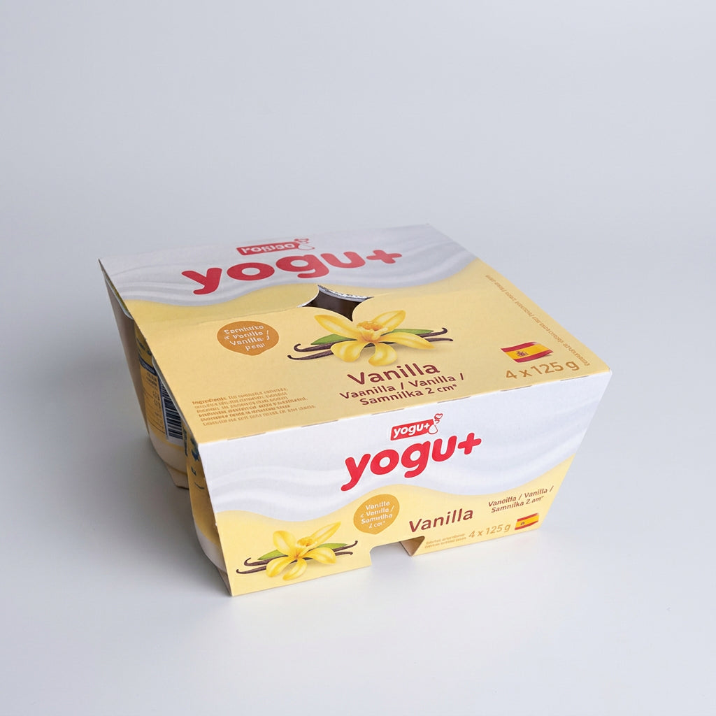 Yogu+ Vanilla Yogurt 4 x 125g pack - Beks Ghana