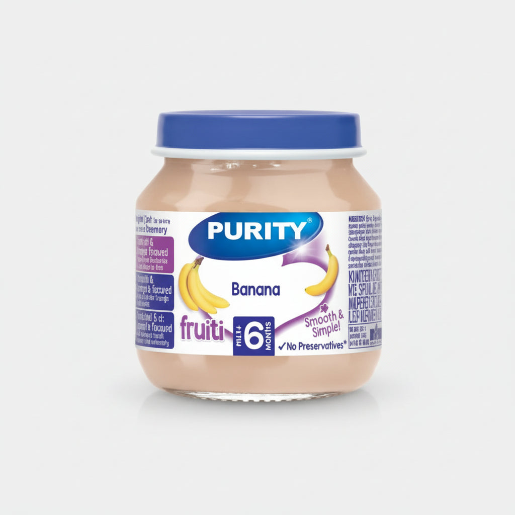 Purity Small Banana Pack (125mlx6) packaging - available at Beks Ghana