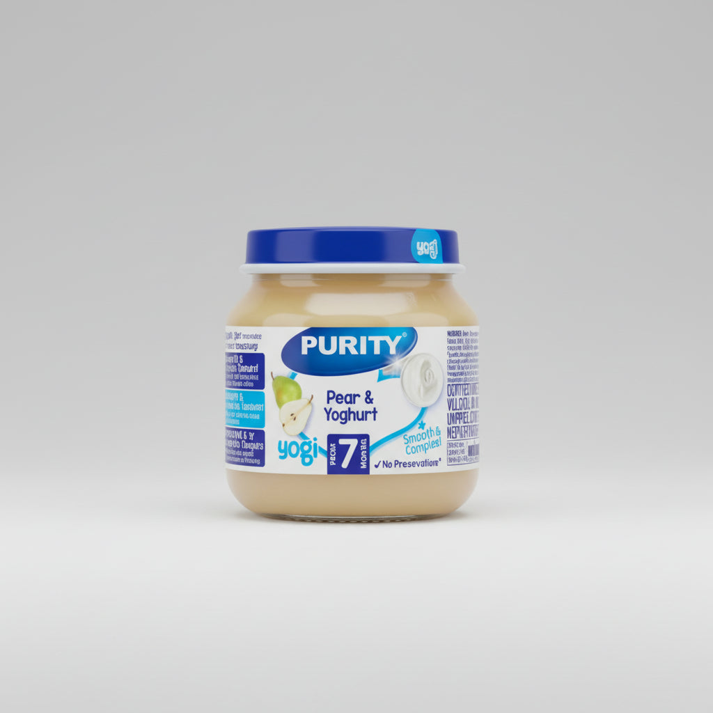 Purity Small Pear and Yoghurt Flavour (125ml) single packaging - available at Beks Ghana