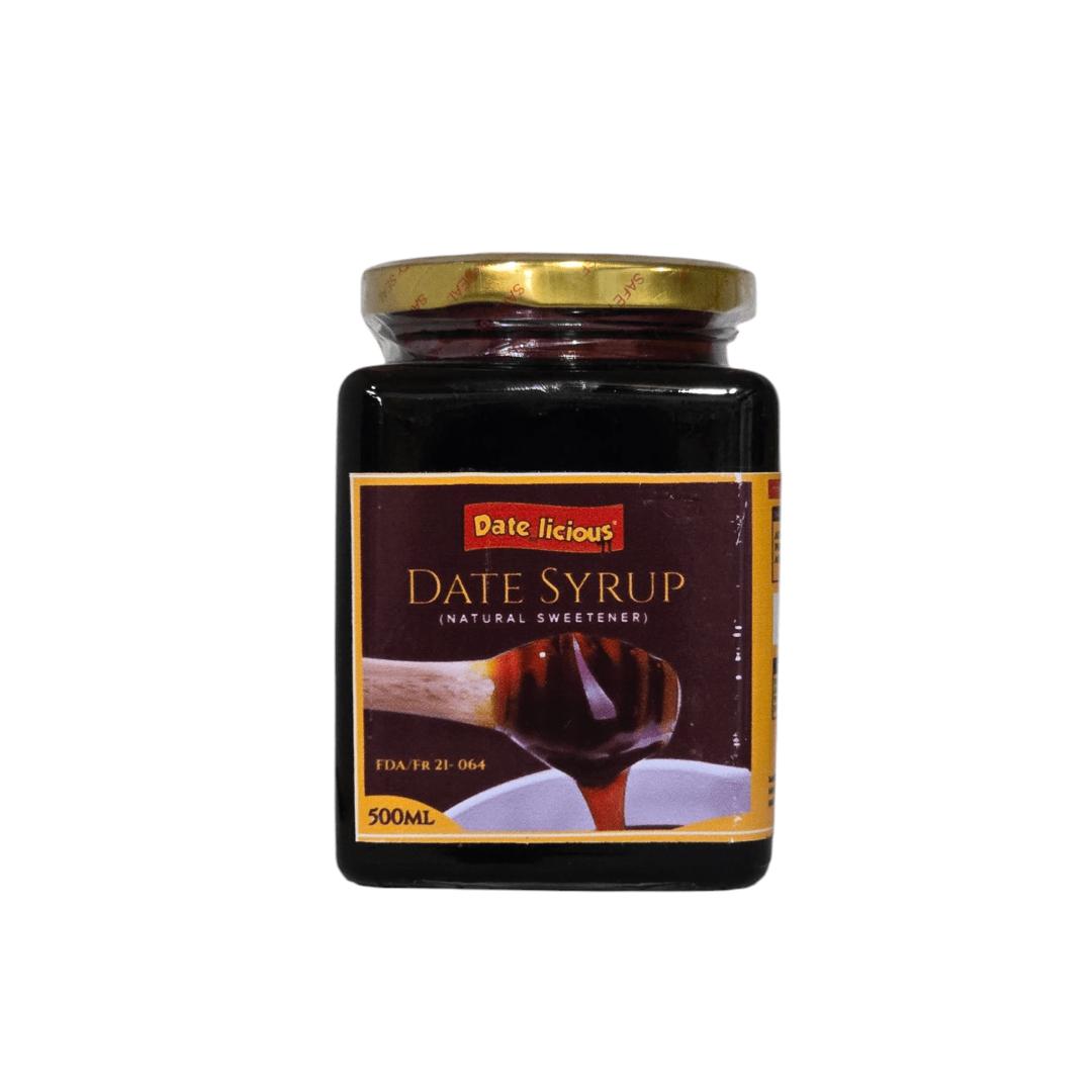 Datelicious 500ml packaging - available at Beks Ghana