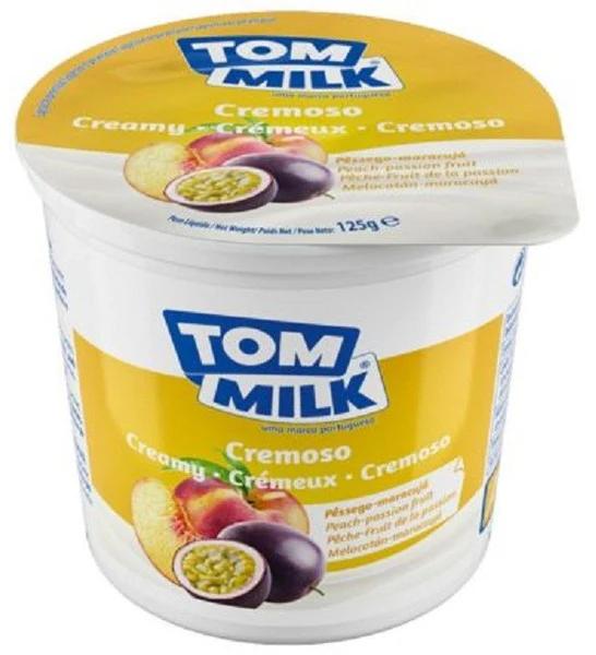 Tom milk peach 200g singles packaging - available at Beks Ghana