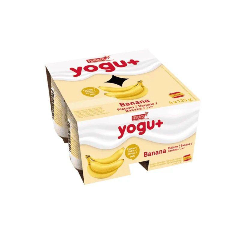 Yogu + Banana pack(125g x 4 ) packaging - available at Beks Ghana