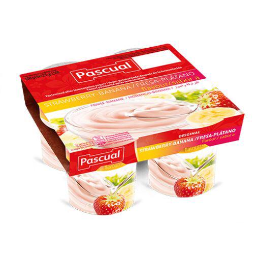 Pascual Strawberry - Banana tray (120g x 6 x4) packaging - available at Beks Ghana