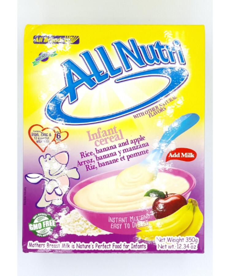 All Nutri Rice, banana and Apple packaging - available at Beks Ghana