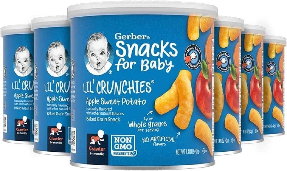 Lil crunchies Tray ( pack of 6) Apple Sweet Potato packaging - available at Beks Ghana