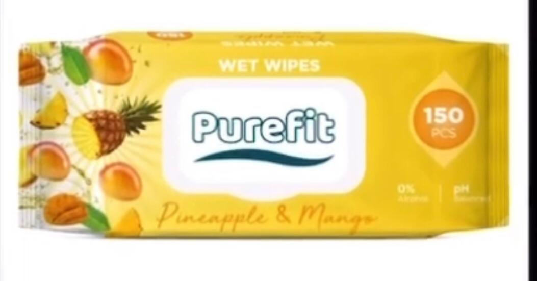 Pure Fit Pineapple & Mango Wet Wipes – diaper product photo at Beks Ghana