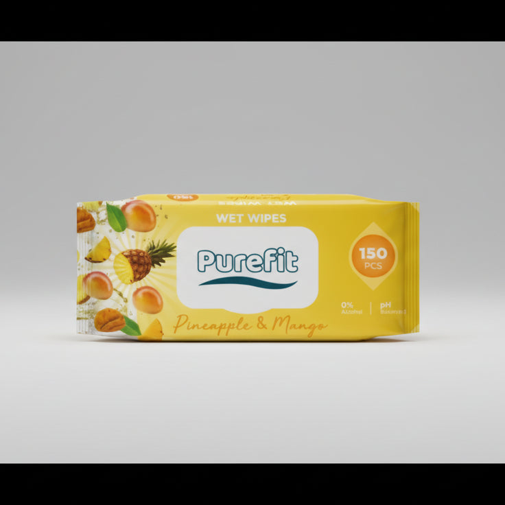 Pure Fit Pineapple & Mango Wet Wipes – diaper product photo at Beks Ghana
