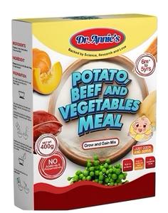 Dr Annie’s Potato beef and vegetables meal 400g packaging - available at Beks Ghana