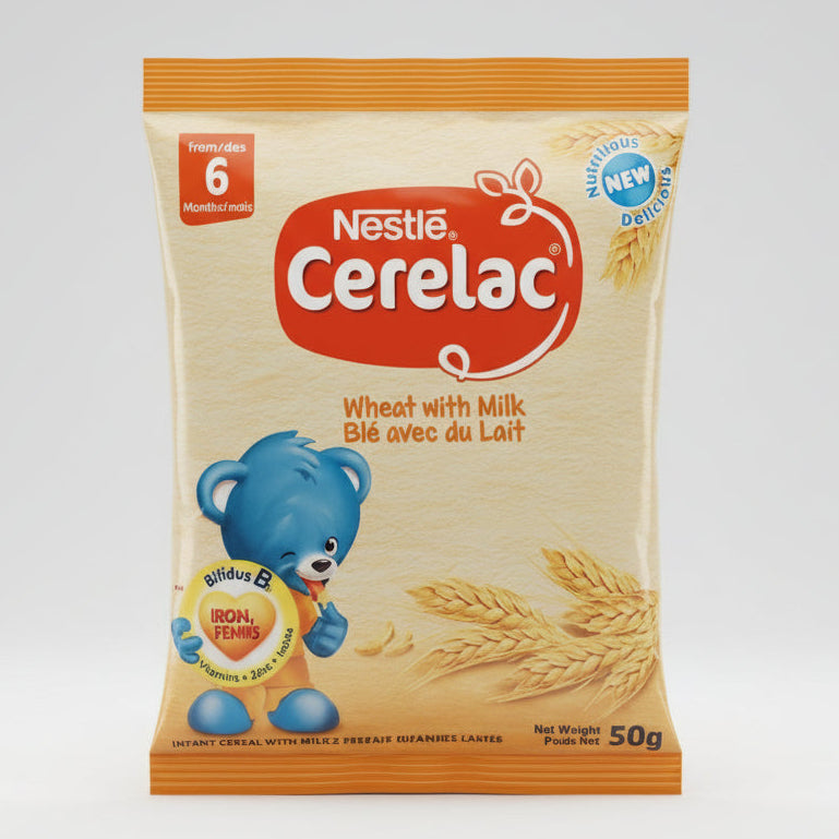 Cerelac strip Wheat Ghana (50g) single packaging - available at Beks Ghana