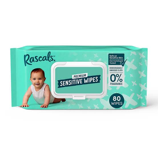 Rascal Wipes 80pcs – diaper product photo at Beks Ghana