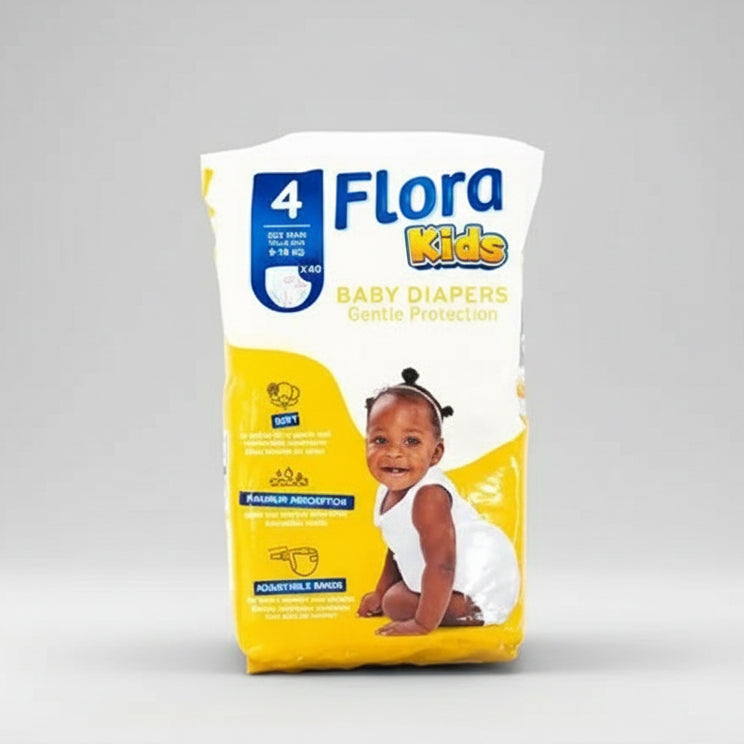 Flora Kids Baby Diapers jumbo size 4 – diaper product photo at Beks Ghana