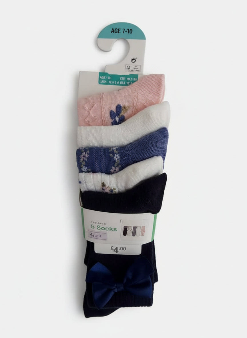 Primark 5 socks 7-10 yrs – accessory item for kids