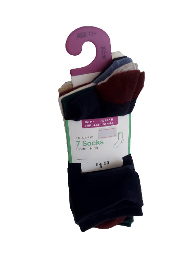 Primark 7 socks 11+ yrs – accessory item for kids