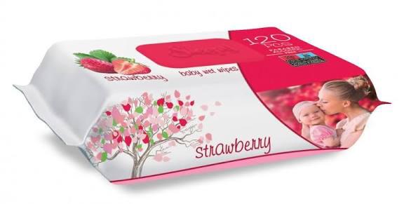 Sleepy Wipes Strawberry wipes 120pcs – diaper product photo at Beks Ghana