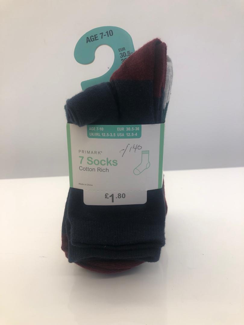 Primark 7 socks 7-10 yrs – accessory item for kids