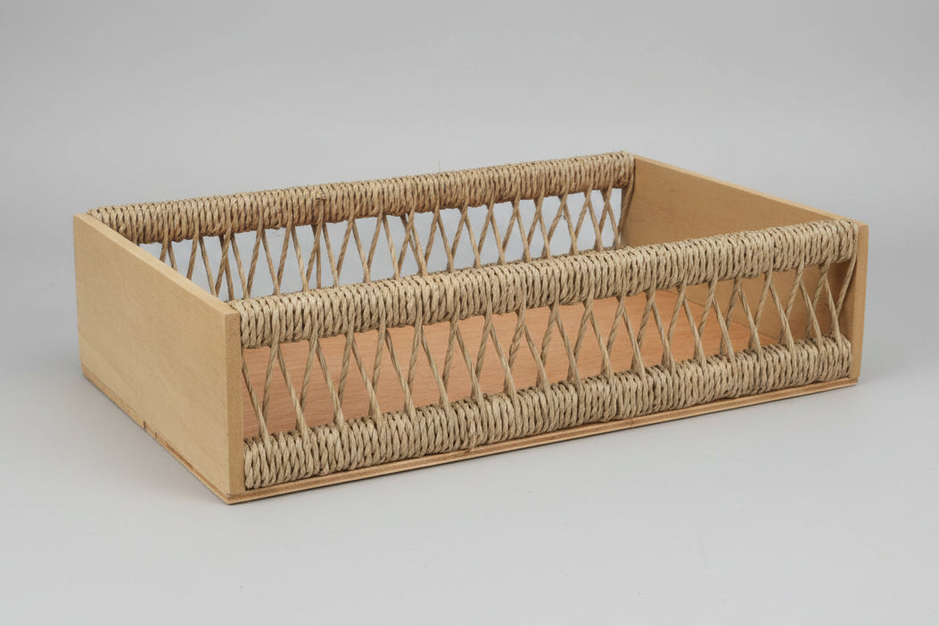 Wooden Mesh Hamper Basket