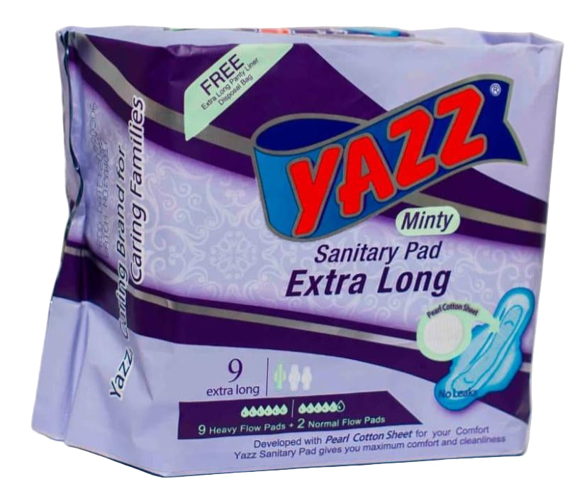 Yazz Minty Sanitary Pad Extra Long product photo – Buy online at Beks Ghana