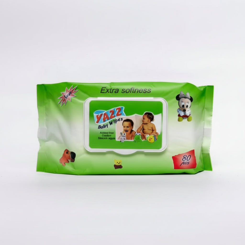 Yazz Extra Softness Wipes Green – diaper product photo at Beks Ghana