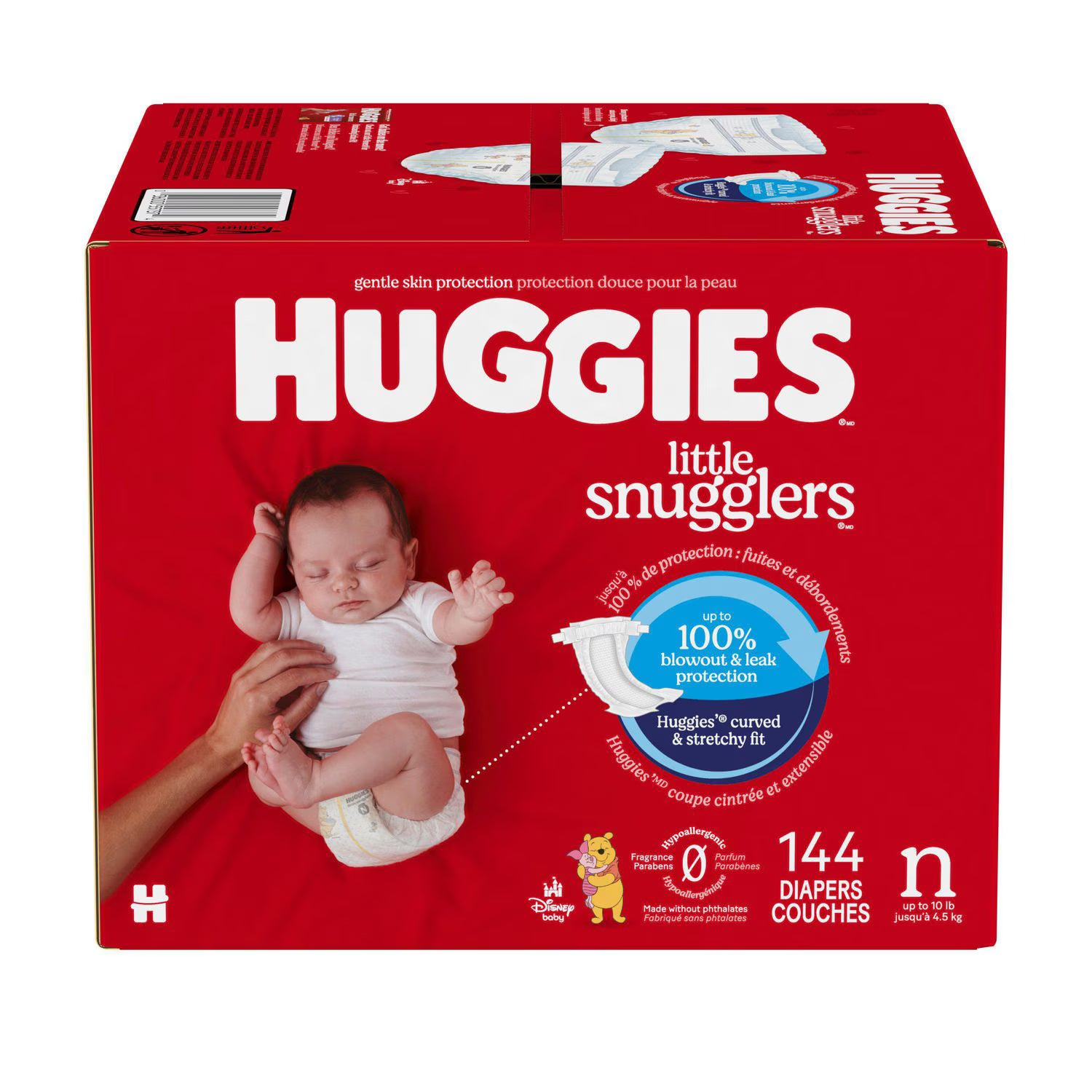 Huggies Little Snugglers (Newborn) up to 4.5kg 114 Diapers