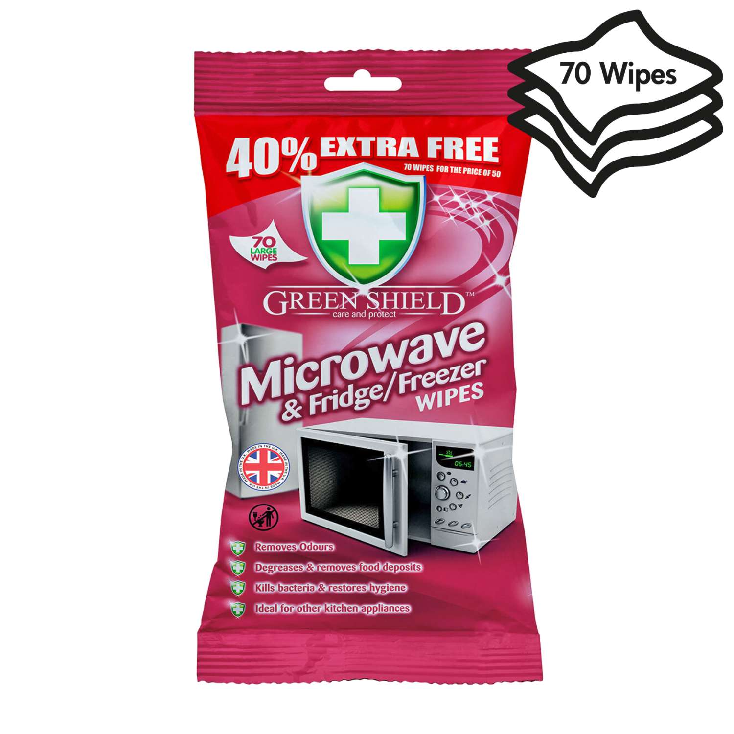 Green Shield Microwave & Fridge / Freezer Wipes