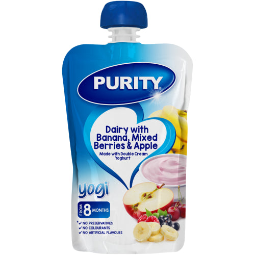 Purity Yoghurt with Banana, Mixed Berries & Apple 110ml