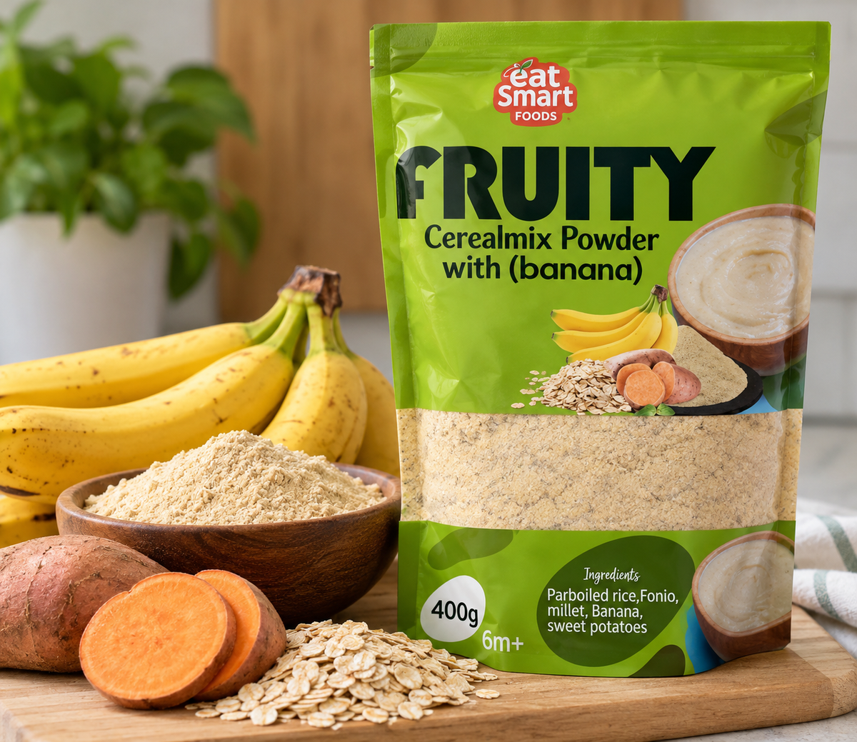 Eat Smart Fruity Cerealmix Powder with Banana 400g - Beks Ghana