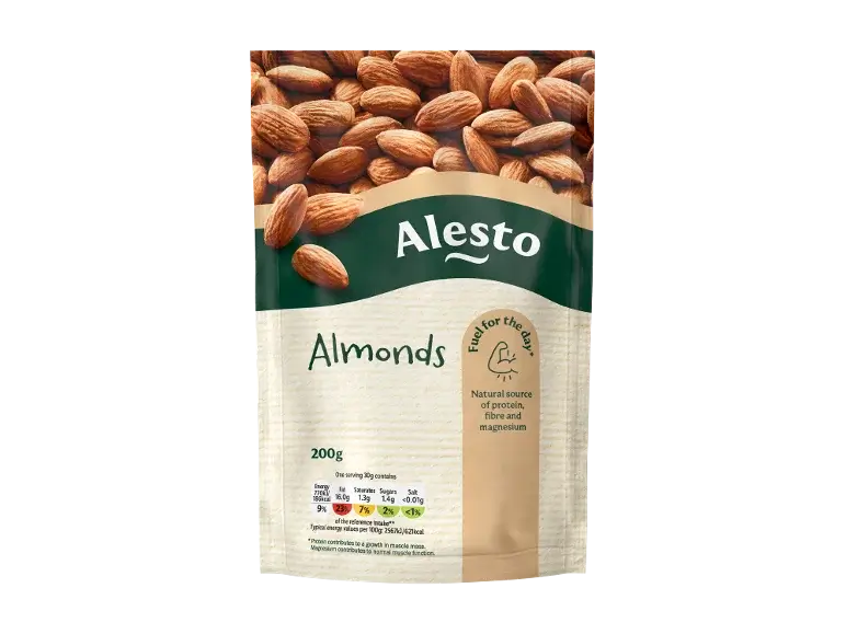 Alesto Almonds 200g packaging