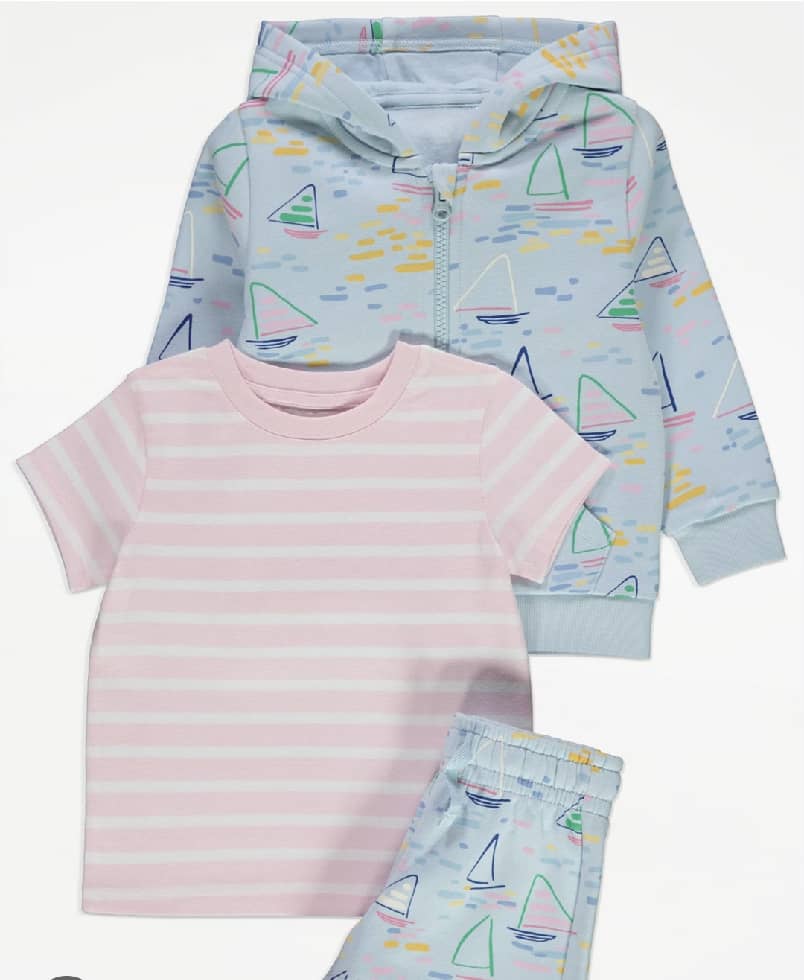 George baby 3 piece (T-shirt, shorts & sweater) - Beks Ghana