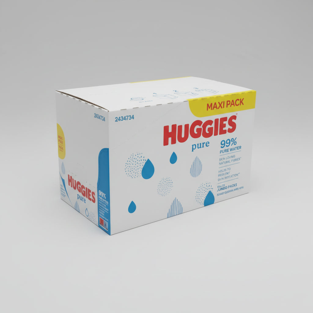 Huggies Pure Wipes (Jumbo)- 72 x 12 wipes (Box) – diaper product photo at Beks Ghana