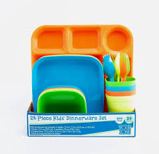 24 Piece Kid's Dinnerware Set