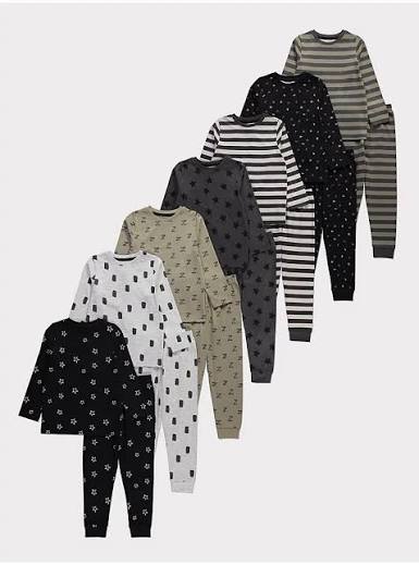George Kids Pyjamas 7 set (3-4years)