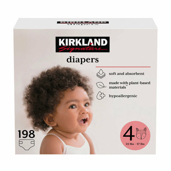 Kirkland Diapers Size 4 198pcs ( 10kg-17kg)