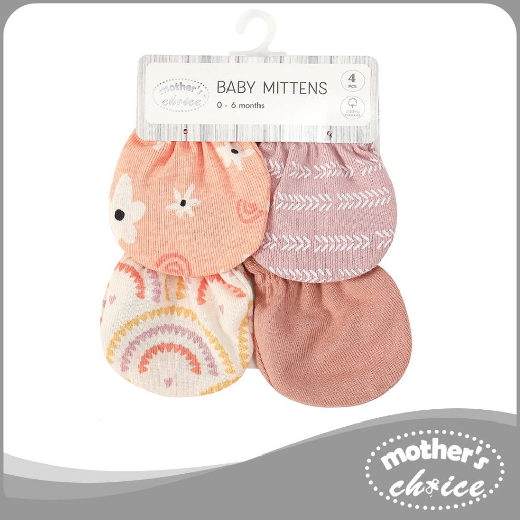 Mother's Choice 4pcs Baby Mittens 0-6 months