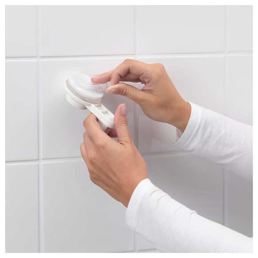Tisken Hook with suction cup, white, by Ikea