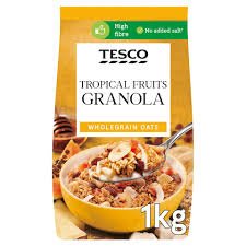 Tesco Tropical Fruits Granola Wholegrain Oats 1kg - Beks Ghana