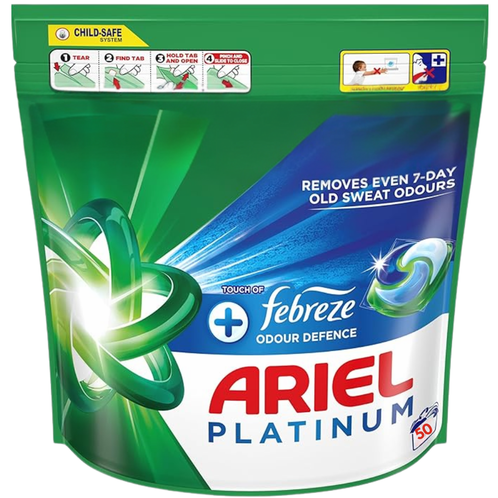 Ariel Plantium Febreze Odour Defence Pods 50 Washes