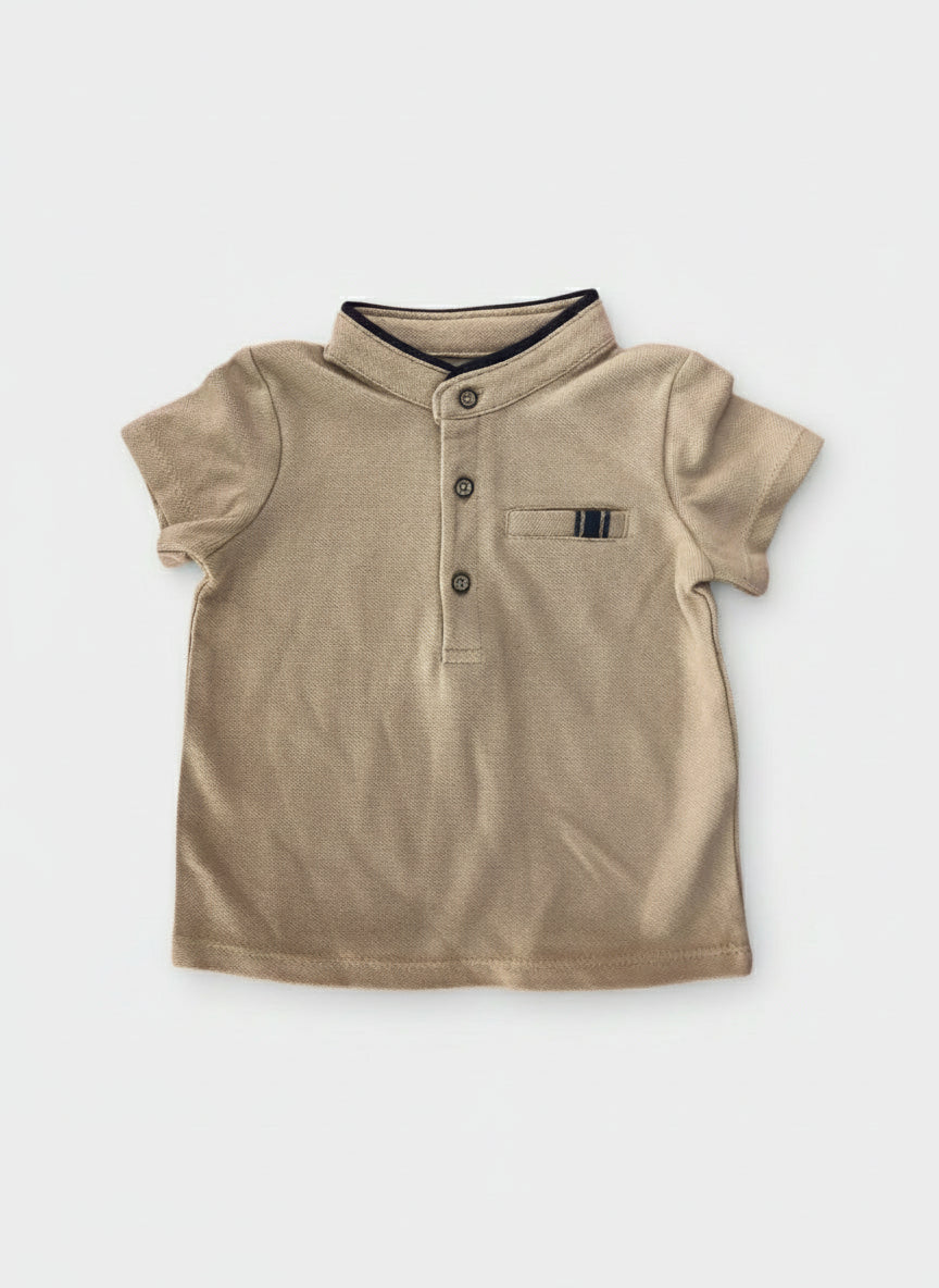 Kiabi (baby shirt) 6 M ( brown) - kids fashion product photo