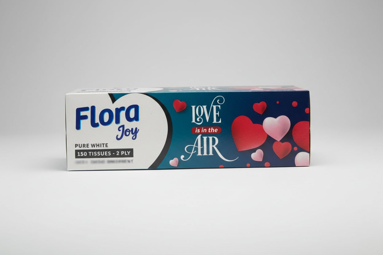 Flora joy pure white Tissue Paper (love is in the air) 150 Tissue Paper - 2ply