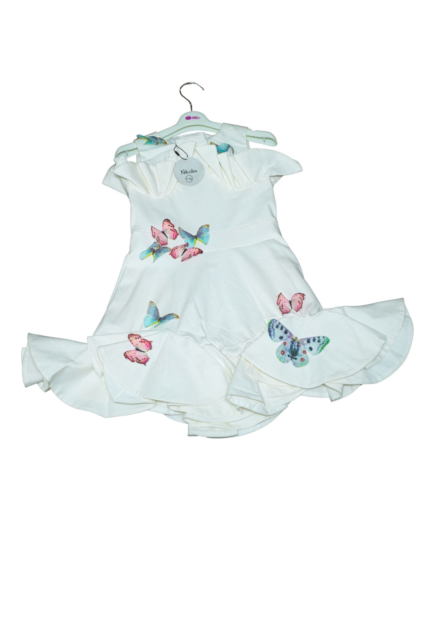 Nikolia girls dress (butterfly) 4-6 years - kids fashion product photo