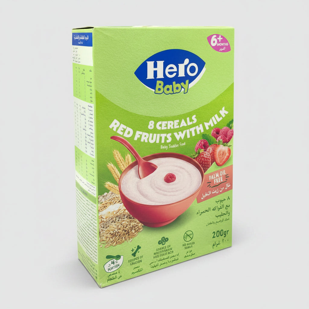 Hero Baby 8 Cereal Red Fruits with Milk 200g