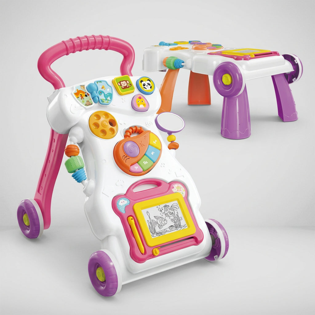 2 in1 Multi-functional Baby Learning Musical Walker(Sit to Stand) 6m+