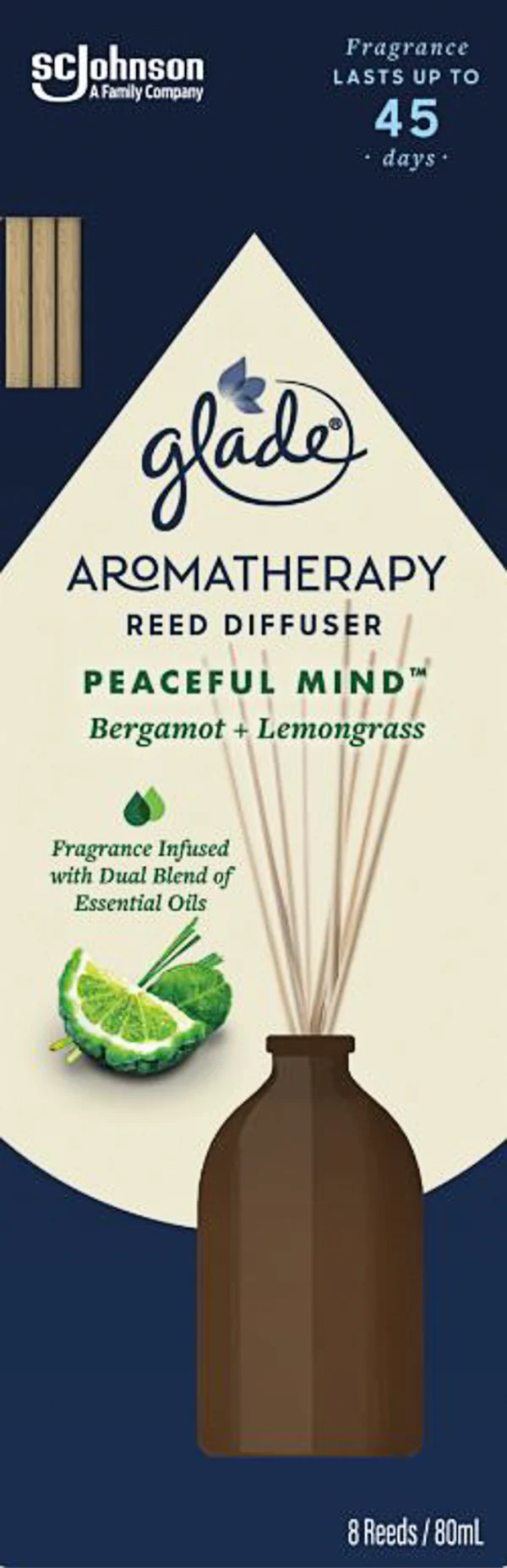Glade Aromatherapy Bergamont + Lemongrass Reed Diffuser 80ml