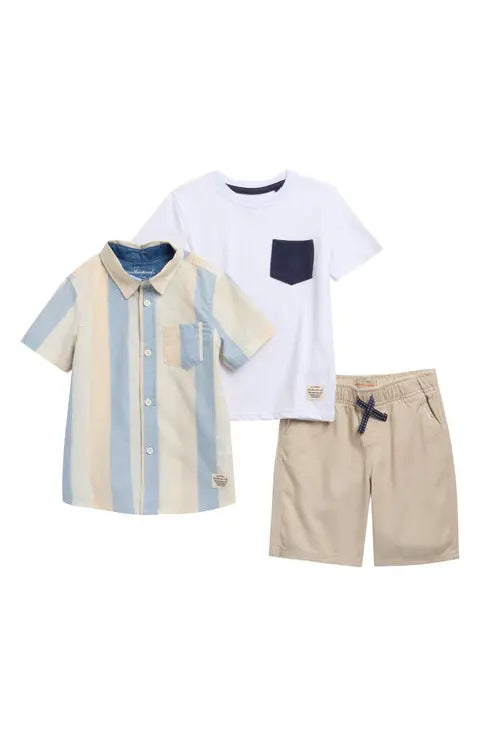 Weatherproof Vintage Boys 3 -Piece (Shirt, T-Shirt & Shorts)