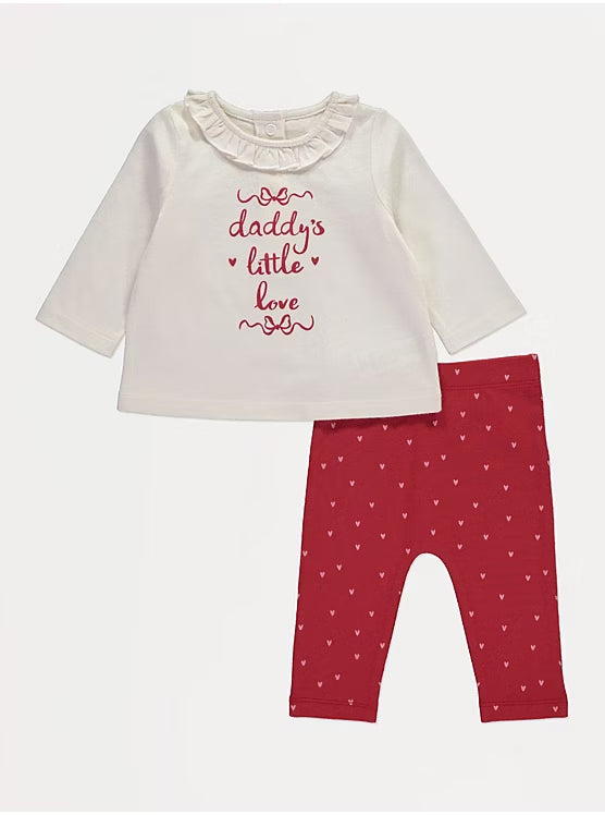 George Baby Long Sleeves Top & Down 2-piece