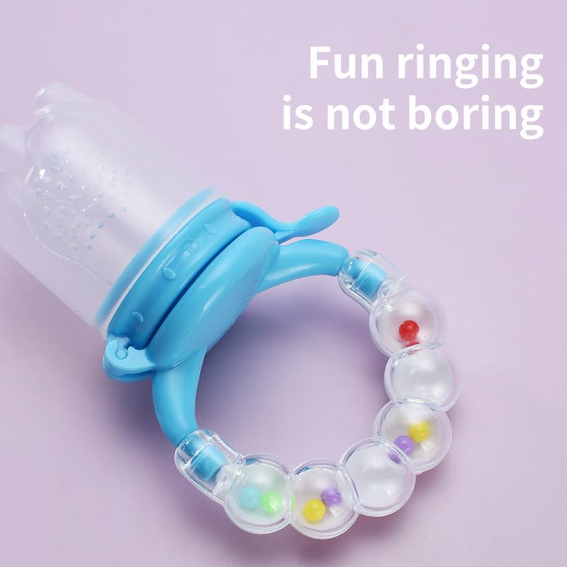Baby Rattle Teether Toy Silicone Fresh Fruit Food Feeder