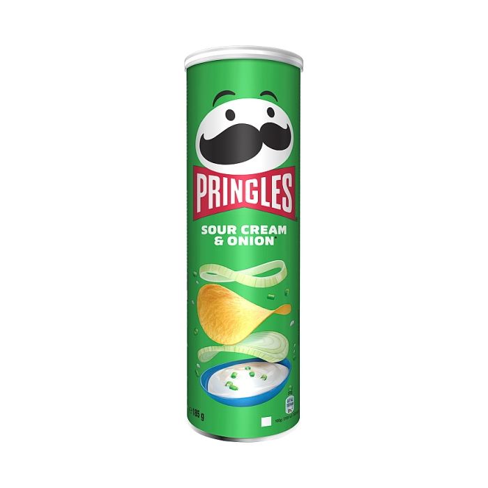 Pringles Sour Cream & Onions 158g Single product photo – Buy online at Beks Ghana