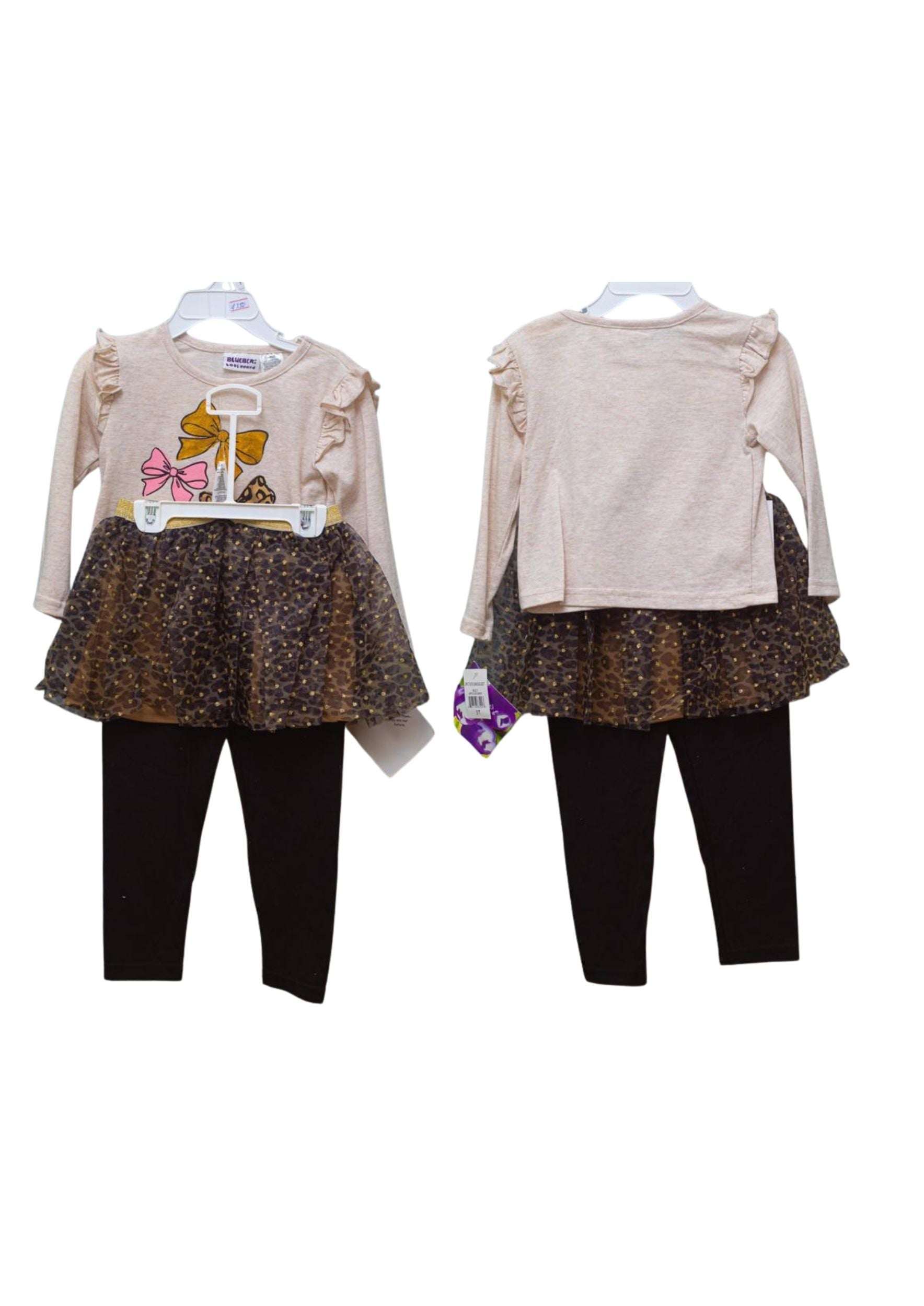 Blueber Boulevard ( girls dress) 2 piece set ( long sleeve) - kids fashion product photo