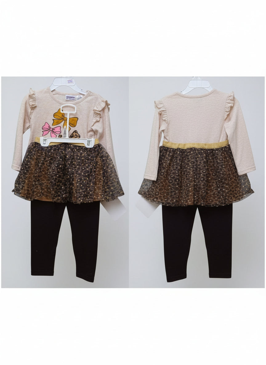 Blueber Boulevard ( girls dress) 2 piece set ( long sleeve) - kids fashion product photo