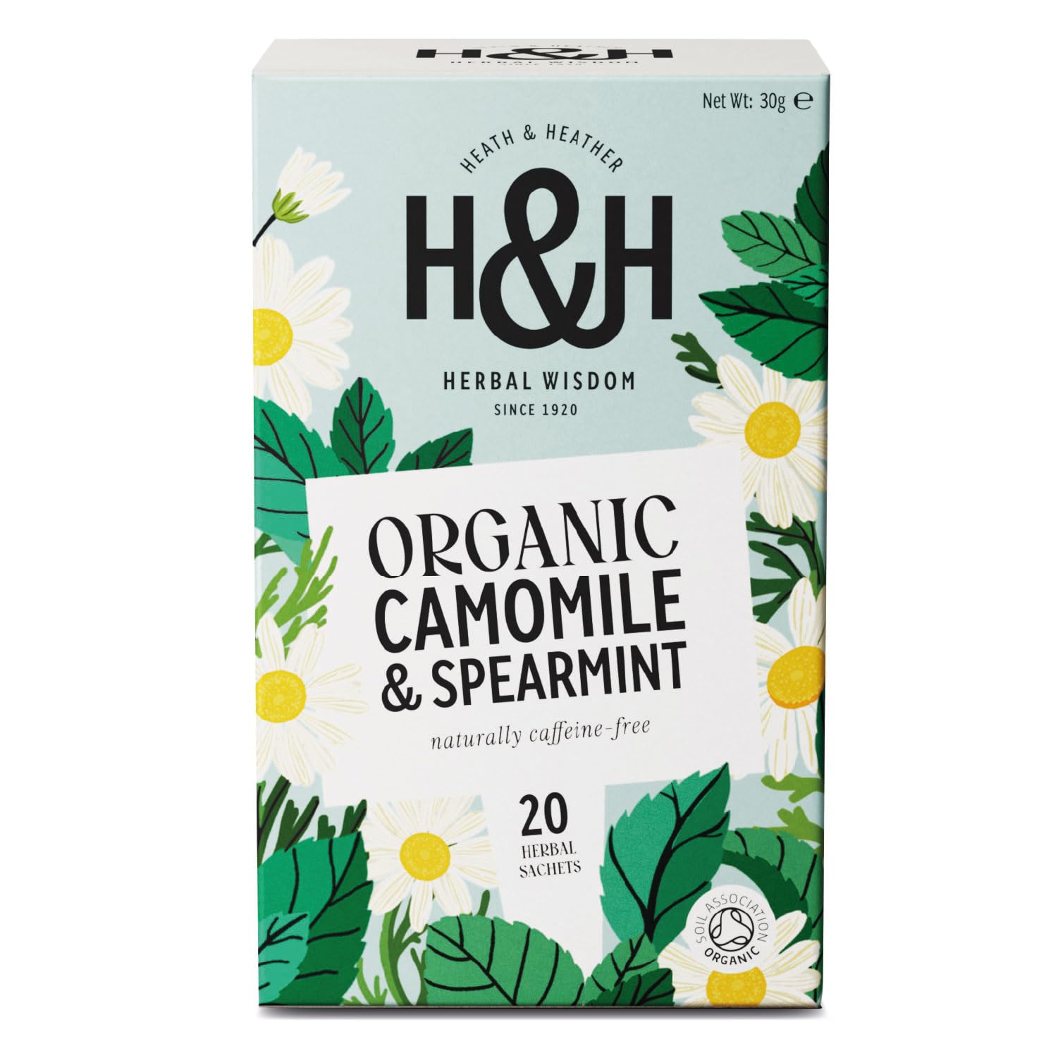 H&H Organic Camomile & Spearmint Herbal Tea 20bags