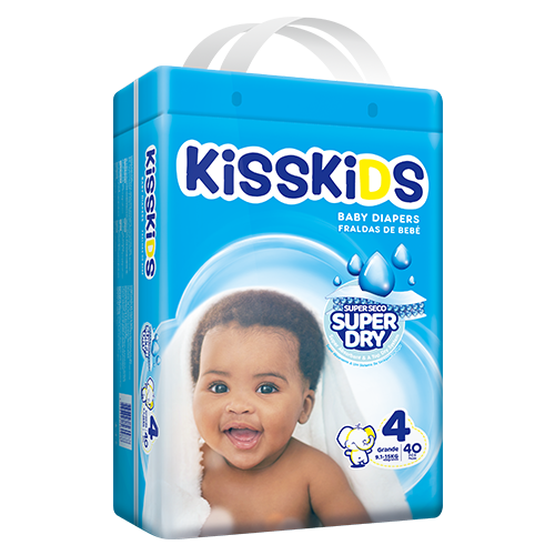 Kiss Kids Super Dry Baby Diapers Large (9-16KG, 40PCS)